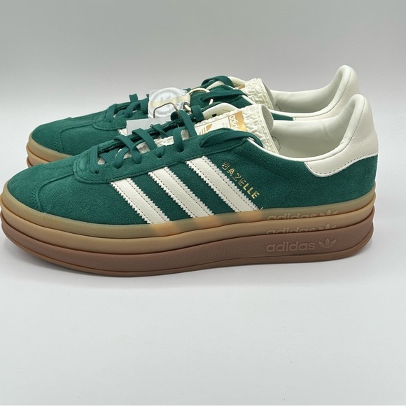 Adidas Women's Sz 10.5= Men 9.5 Gazelle Bold Shoes - Collegiate Green (IF7160) - Picture 3 of 10